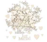 GoldRock Lot de 275 confettis décoratifs de table de mariage - En forme de cœur - Décoration de mariage - Vintage (Just Married)