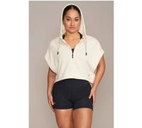 Gold's Gym Alba - Women's Cropped Sleeveless Hoodie Creme Taille: XL | Outlet | Femme |