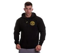 Gold's Gym GGSWT156 Sweat à Capuche zippé imprimé pour Homme, Noir, S, Noir, S