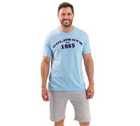 Gold's Gym Ggts154 T-Shirt, Bleu Ciel/Bleu Marine, XXL Homme