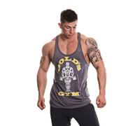Golds Gym Homme Fitness Tank Top Entraînement Haut de Gamme Muscle Joe Stringer Vest Shirt, Gris Chiné, XXL EU
