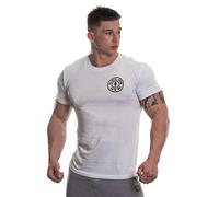 Gold's Gym T-Shirt pour Homme avec Logo, blanc/noir, Taille S