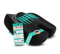 Goldschmieds® Coussin d'assise orthopédique ergonomique pour la maison, le bureau (chaise de bureau), voiture, yoga, etc. - Soulage le coccyx pour une posture saine - Poids : 50-95 kg