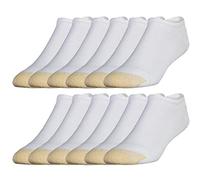 GOLDTOE 656f Cotton No Show Athletic Socks, Multipairs Chaussettes, Blanc (12 Paires), XL (lot Homme
