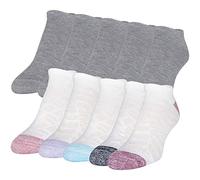 GOLDTOE Lot de 10 paires de chaussettes rembourrées pour femme - Gris chiné - Taille M