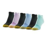 GOLDTOE Lot de 6 paires de chaussettes invisibles pour femme, Aqua Assortis, Medium