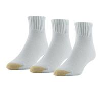 GOLDTOE Men's Ultra Tec Performance Ankle Socks, 3-Pairs, White, X-Large