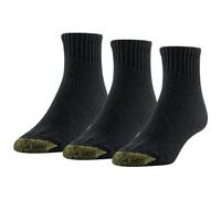 GOLDTOE Ultra Tec Performance Lot de 3 paires de socquettes pour homme, noir, Large