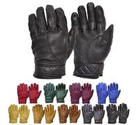 Goldtop Court Bobber Gants de Moto en Cuir - Noir (XL - 9")