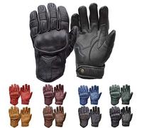 Goldtop Silk & Unlined Gants de Moto Predator en Cuir - Noir (M - 8")
