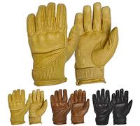 Goldtop Silk & Unlined Gants Moto Viceroy en Cuir - Piercings Tan (S - 7.5")