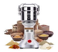 Goldtouch Moulin à céréales électrique 550 g 2000 W 28 000 tr/min en acier inoxydable 304 Moteur commercial avec protection contre les surcharges 70-300 mailles Moulin à farine pour riz, graines de