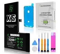 GOLDWANGWANG Batterie pour iPhone XS, 3200mAh de Haute Capacité, Compatible avec A2097/A1920/A2100/A2098, 0 Cycles, Kit de Réparation Complet, Certifiée CE/RoHS/FCC/PSE