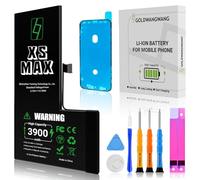 GOLDWANGWANG Batterie pour iPhone XS Max, 3900mAh de Haute Capacité, Compatible avec A1921/A2101/A2102/A2103/A2104, 0 Cycles, Kit de Réparation Complet, Certifiée CE/RoHS/FCC/PSE