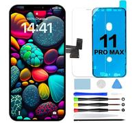 GOLDWANGWANG Écran de Remplacement pour iPhone 11 Pro Max 6,5", Assemblage LCD FHD Tactile digitizer avec kit de réparation et Protecteur d'écran