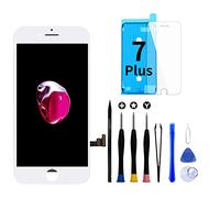 GOLDWANGWANG Écran Tactile LCD pour iPhone 7 Plus, Vitre Tactile De Remplacement Numérique Ecran D'Affichage avec Kit D'Outils Complet De Réparation et Protecteur D'écran (7 Plus, Blanc, 5,5")