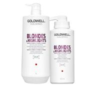 Goldwell Dualsenses Blonde & Highlights Anti-Yellow Shampoo 1000ml 60Sec Treatment 500ml