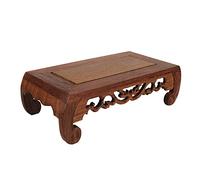 GOLDY&WENDY Base rectangulaire en palissandre en forme d'ailes de poule pour loisirs créatifs, collection antique - Petit vase pour plantes