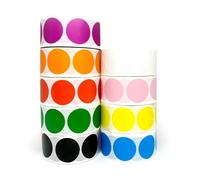 Goldyida 4500 Pcs Gommettes Autocollantes Rondes Autocollants à Pois Colorés étiquettes Rondes à Pois de Couleur Vive Autocollants à Pois Colorés En Cercle 25mm 9 Couleurs