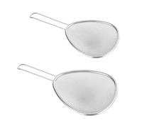 Goldyida Lot de 2 Écumoire à Mailles Fines avec Poignée Longue Acier Inoxydable Spider Passoire Pot Écumoire Écumoire de Cuisine pour Ragoût Légume Spaghetti Cuisine Résidus de Filtre Frit