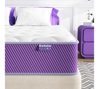 Golein CertiPUR-US Matelas hybride en mousse à mémoire de forme pour grand lit de 30,5 cm, soutien ferme moyen avec ressort ensaché, design ergonomique, isolation des mouvements, CertiPUR-US, 203,2 x