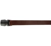 GOLEYGO Vegas Laisse pour chien en cuir véritable Marron Taille M 1,05-1,65 m Fermeture magnétique sécurisée Avec goupille d'adaptation Pour petits chiens jusqu'à 60 kg Charge maximale 200 kg
