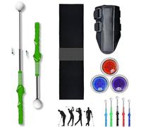Golf Arm Band & Wrist Strap, Golf Training Aid, Arm Trainer to Improve Consistency, Complete Practice Set, Wrist Brace Swing Trainer for Pros and Beginners (Green)