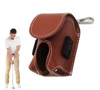 Golf Bag Holder, Golfs Ball Carry Pouch, Keychain Clip, Lightweight Leather Accessories Organizer for Women, Men, Golfer, Course, Driving Range, Tournament, Events, Travel, 1.77x1.77x3.35 inches