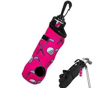 Golf Ball Bag, Lightweight Storage Pouch, Water Resistant Golf Organizer, Keychain Clip Carry Holder, Compact Practice Accessory for Men Women Golfs Travel Driving Range Training Tournament Use 15x4cm