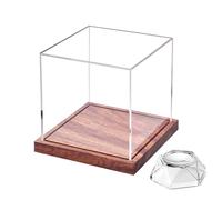 Golf Ball Case, Acrylic Display Rack, Trophy Storage Box, Transparent Dustproof Protection, Square Organizer, Sturdy Lightweight Design for Home Bedroom Living Room, Study Rooms 3.7x3.7x3.4 inches