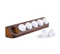 Golf Ball Collection Case - 6-Holes Wood Display Holder for Collector Enthusiasts with Elegant Shelf Design, Decorative Cabinet Storage, Stylish Organizer for Living Room, Bookshelves, Offices, Desks