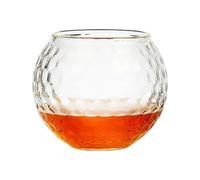 Golf Ball Design Whiskey Glass - Adds Fun To Every Sip | Novelty Clear Liquor Cup Tequila Glasses 7x8cm For Bar Party Celebration Gathering Iced Coffee Vodka Beer Wine Water, Distinctive Drinkware E