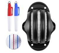 Golf Ball Line Drawing Marking Alignment Kits Fade-Resistant Line Tool Golf Ball Liner Template and 2 Pieces Markers