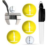 Golf Ball Marker, Precision Ball Liner, Marking Tool Alignment Guide System, Compact Durable Design Easy Draw Pen Tool for Men Women Adults Beginners Golf Players Practice Training Use 5 x 5 x 5 cm