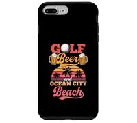 Golf Beer and Ocean City Beach Maryland Fête des Pères Plage Coque pour iPhone 7 Plus/8 Plus