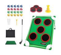 Golf Chipping Game - 39.76 inch Outdoor Hitting Practice Mat | Velvet Training Net - Foldable Portable Swing aid with Stainless Steel Frame for Garden Yard Park Or Indoor Practice