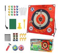 Golf Chipping Game - 4-in-1 Chipping Mat Battle Set, Sports Trainer Equipment for Indoor and Outdoor Golf Practice | Fun Golfing Activity for Kids, Teens, Children, Girls, Adults | Portable Training