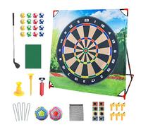 Golf Chipping Game - 4-in-1 Chipping Mat Battle Set, Sports Trainer Equipment For Indoor And Outdoor Golf Practice | Fun Golfing Activity For Kids, Teens, Children, Girls, Adults | Portable Training