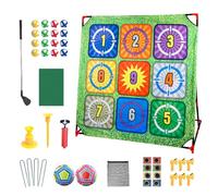 Golf Chipping Game - Golf Chipping Mat Battle Game Set | Educational Training Aid Outdoor Toys | Golfs Practice Hitting Gam With Accessories For Backyard Golfers Yard Kids Fathers Teen Adults Men Part