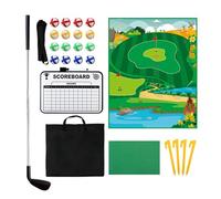 Golf Chipping Game - Kids Golf Putting Practice Mat | Sticky Practice Mat with Club Putting | Swing Training Tool for Children Beginners Equipment Adults Family
