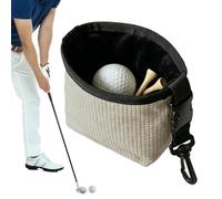 Golf Cleaner Bag, Dry Washable Pouch, Golf Ball Cleaning Bag Tool, Dirt Removal Brush Storage Accessory Portable Cleaning for Course Driving Range Training Ground Use 4.13 x 2.76 x 4.13in