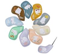 Golf Club Covers - Long Golf Headcovers with 4-9 P A S Tags | Iron Covers for ?olf Clubs, Cute Cat Design, Gift for Colleagues, Family, Friends, Indoor Outdoor ?olf Accessories