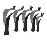 Golf Club Head Covers, 5 Pack Long Neck Protective Covers, Dustproof Quality Hybrid Golf Headcovers with Number Labels, Anti-Slip Design for Woods, Hybrids, and Clubs