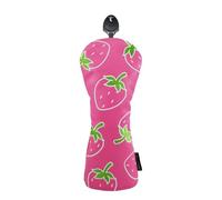 Golf Club Head Covers - Cute Strawberry Driver Protector, Durable Weather-Resistant Design, Soft Plush Interior, Easy on/Off | Stylish Accessory for Outdoor Practice, Driving Range, Vacation, Travel,