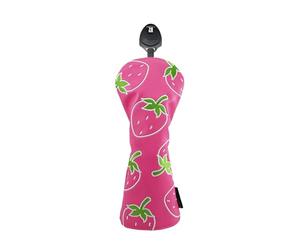 Golf Club Head Covers - Fun Strawberry Cover, Soft Protective Sleeve, Shock Absorbing Weatherproof Material | Premium Accessory for Driving Range, Outdoor Golf, Travel, Vacation, Clubhouse Use