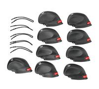 Golf Club Iron Head Covers Exquis PVC Protector Set avec Corde à Clip Rouge pour Accessoires de Golf Noir 9pcs 3 4 5 6 7 8 9 PW SW