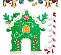 Golf de pan de Noël - Ensemble de Jeu pour Toute la Famille avec bâtons de Sucre et Boules de | Fun interactif pour Jardin, Salon, Camping, FES