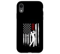 Golf Drapeau américain Vieilli USA Patriotique Golfeur Coque pour iPhone XR