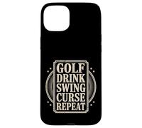 Golf Drink Swing Curse Repeat Routine du Golfeur - Coque pour iPhone 15 Plus