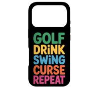 Golf Drink Swing Curse Repeat Routine du Golfeur |- Coque pour iPhone 17 Pro